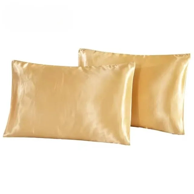 Taie d'oreiller en satin de soie